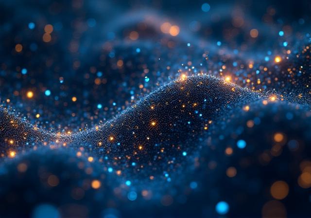 Abstract data visualization showing AI connectivity